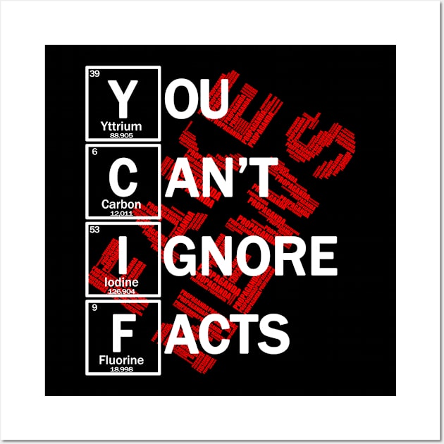 YOU CAN'T IGNORE FACTS fake news Wall Art by Context